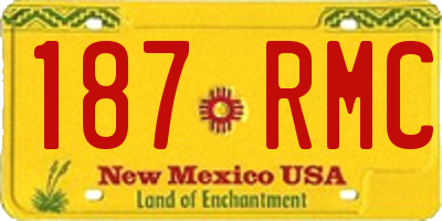 NM license plate 187RMC