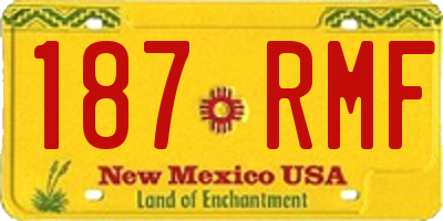 NM license plate 187RMF
