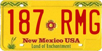 NM license plate 187RMG