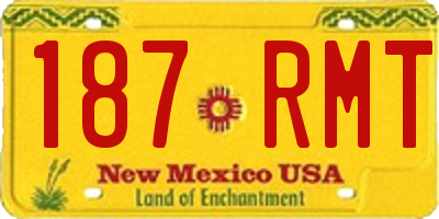 NM license plate 187RMT