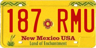 NM license plate 187RMU