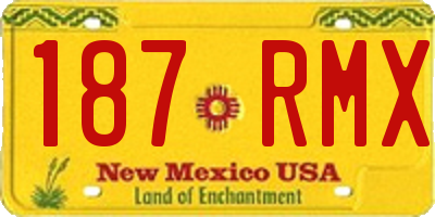 NM license plate 187RMX