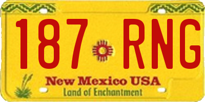 NM license plate 187RNG