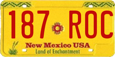 NM license plate 187ROC