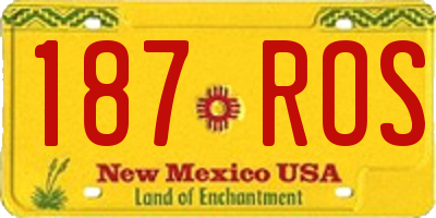 NM license plate 187ROS