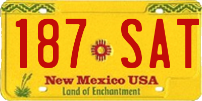NM license plate 187SAT