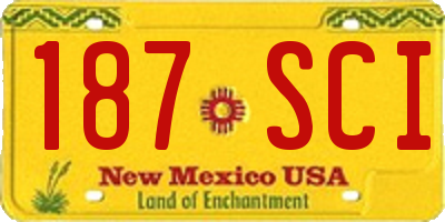 NM license plate 187SCI