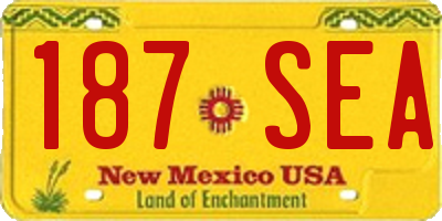 NM license plate 187SEA