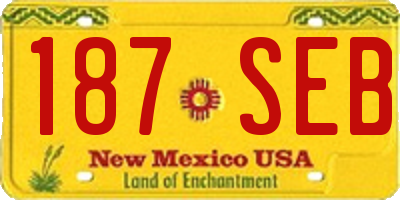 NM license plate 187SEB