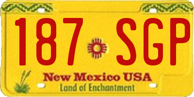 NM license plate 187SGP