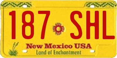 NM license plate 187SHL