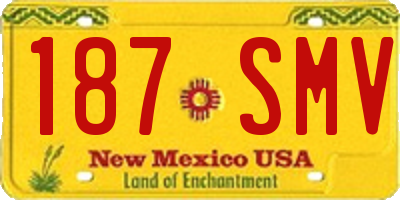NM license plate 187SMV