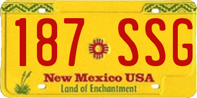 NM license plate 187SSG