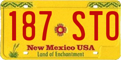 NM license plate 187STO