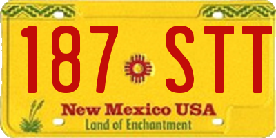 NM license plate 187STT