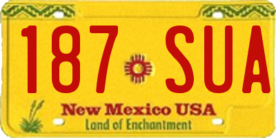 NM license plate 187SUA