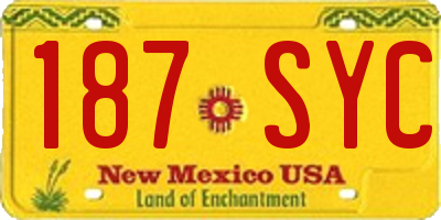 NM license plate 187SYC
