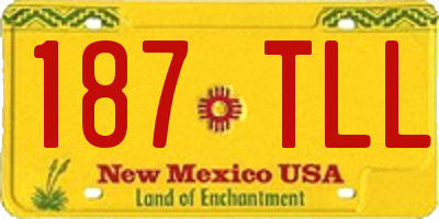 NM license plate 187TLL