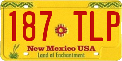 NM license plate 187TLP