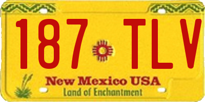 NM license plate 187TLV