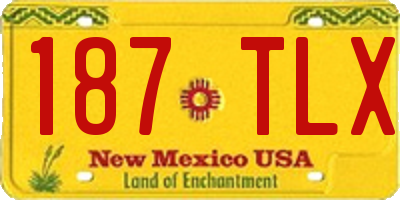 NM license plate 187TLX