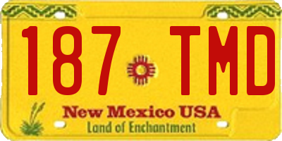 NM license plate 187TMD