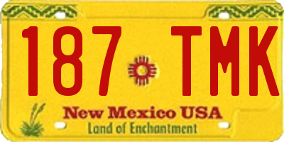 NM license plate 187TMK