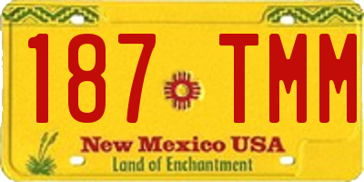 NM license plate 187TMM