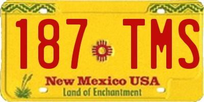 NM license plate 187TMS