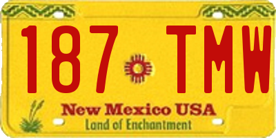 NM license plate 187TMW