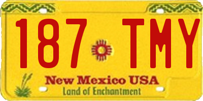 NM license plate 187TMY
