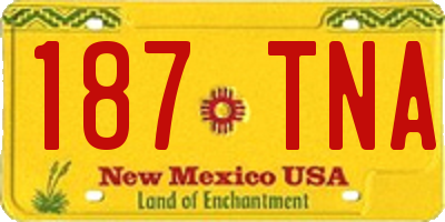 NM license plate 187TNA