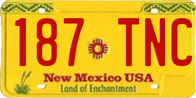 NM license plate 187TNC