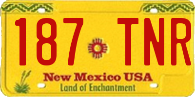 NM license plate 187TNR