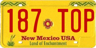NM license plate 187TOP