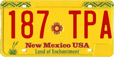 NM license plate 187TPA