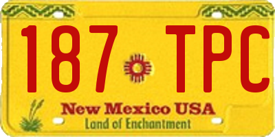 NM license plate 187TPC