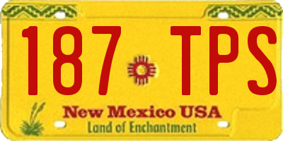 NM license plate 187TPS
