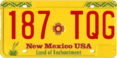 NM license plate 187TQG