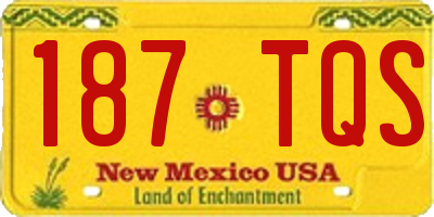 NM license plate 187TQS