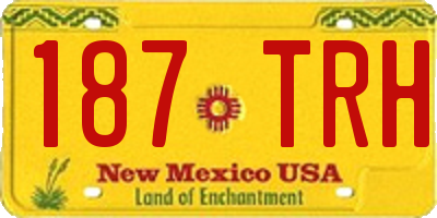 NM license plate 187TRH