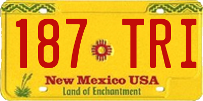 NM license plate 187TRI