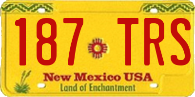 NM license plate 187TRS