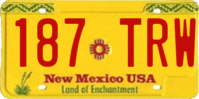 NM license plate 187TRW