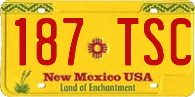 NM license plate 187TSC