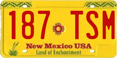 NM license plate 187TSM