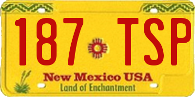 NM license plate 187TSP