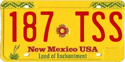 NM license plate 187TSS