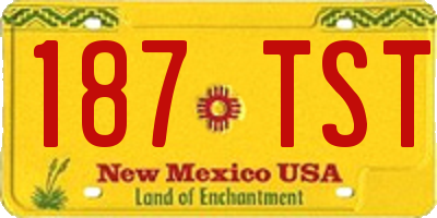 NM license plate 187TST
