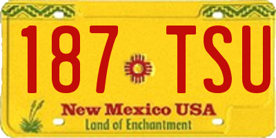 NM license plate 187TSU